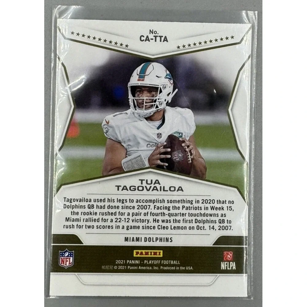 2021 Panini Playoff - Call to Arms #CA-TTA Tua Tagovailoa Miami Dolphins‎